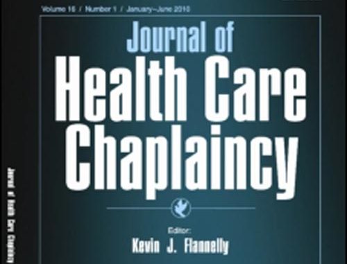 This article is available to read in the Journal of Healthcare Chaplaincy.
